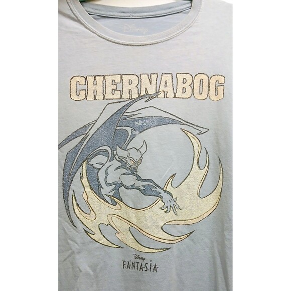 Disney Fantasia Chernabog T-Shirt Men’s L Oversized Distressed Faded HTF Vintage - Picture 4 of 11